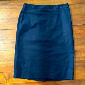 J crew navy pencil skirt size 2
